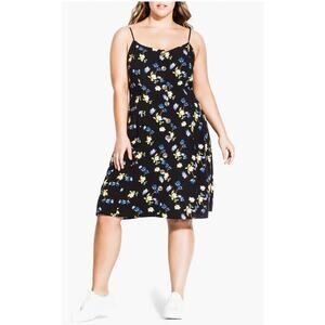 City Chic Summer Buds Floral Sundress Size 18 NWT